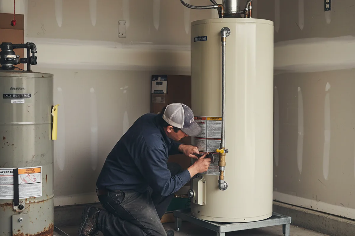 Water heater and shutoff valve replacement in Cramerton