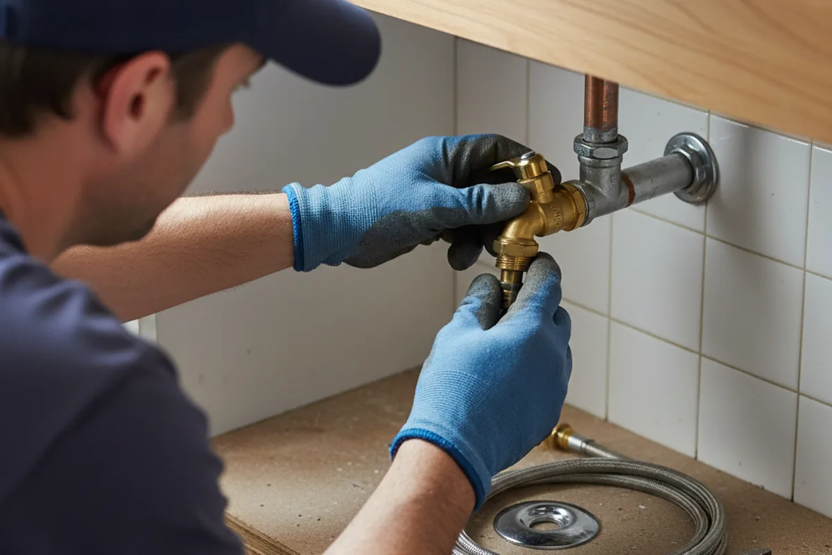Shutoff valve and fitting work during Emergency Plumbing in Cramerton